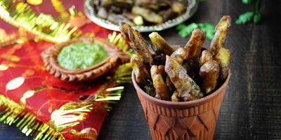 Vrat ke pakode – Kuttu atta french fries recipe