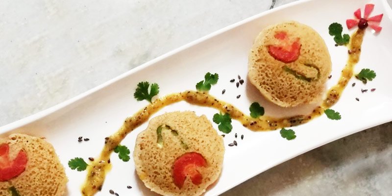 Savory Stuffed Idli In Cooker Served with Kiwi Dates Dip